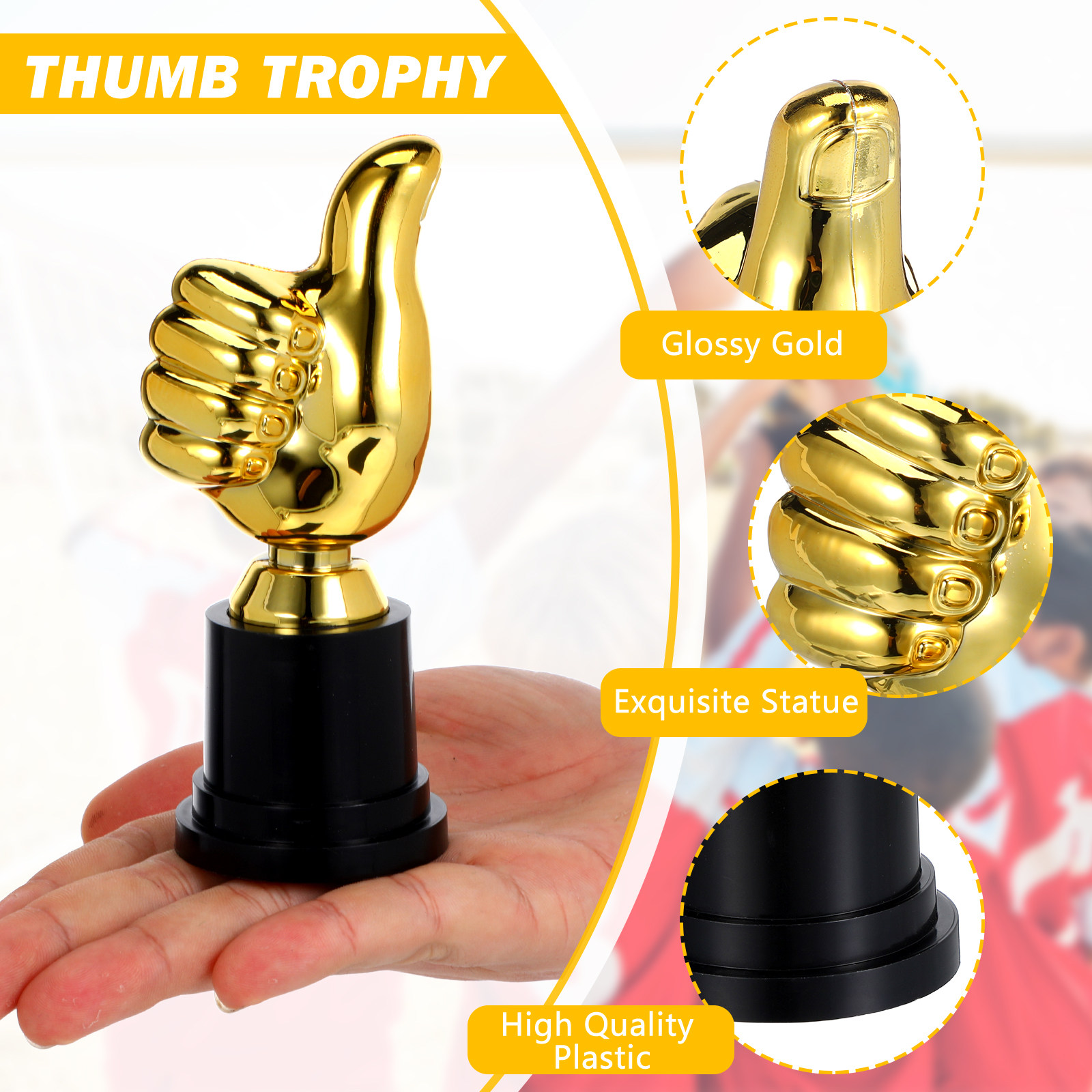 6pcs Thumb-Shaped Award Trophy - Kids Education Motivation ulasan dan harga