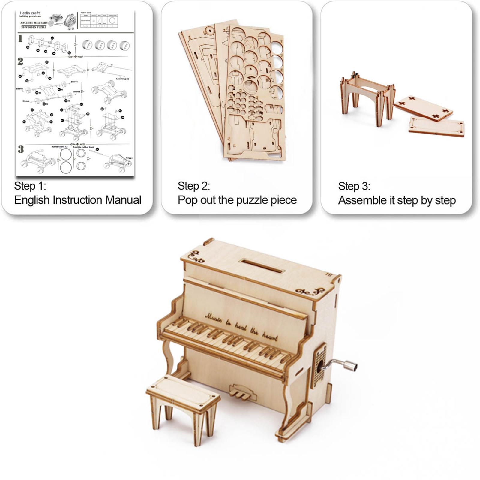 DIY Wooden Piano Music Box Puz - Kids Education Rhymes ulasan dan harga