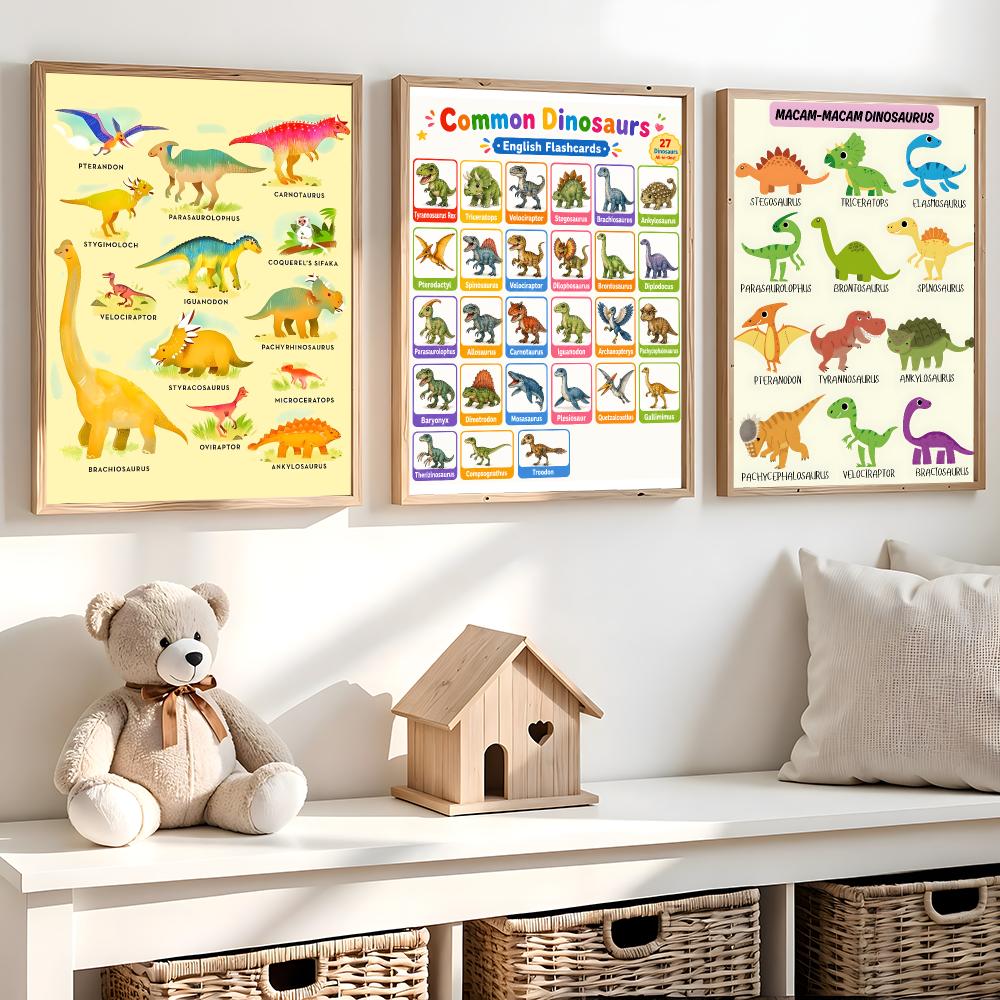 Art Dinosaur Names Chart Poste - Kids Education Name ulasan dan harga